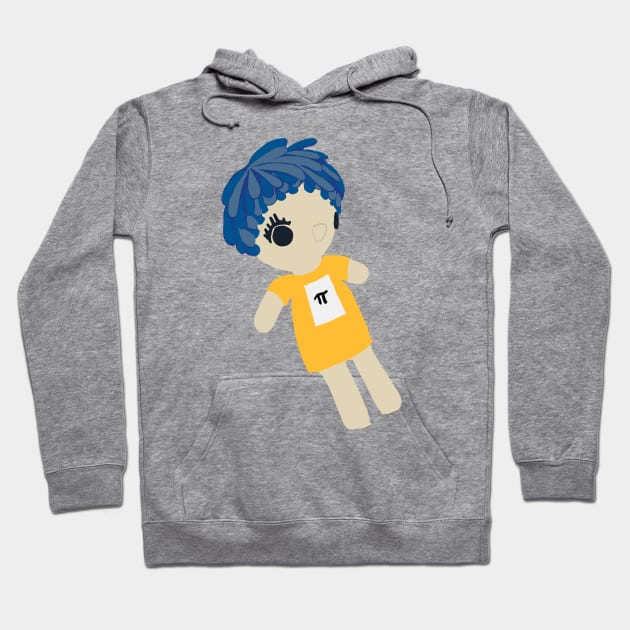 Mathlete Doll Girl with Blue Hair Hoodie by AlexMaechler